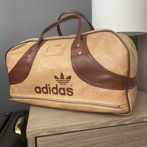 Adidas leather duffel bag